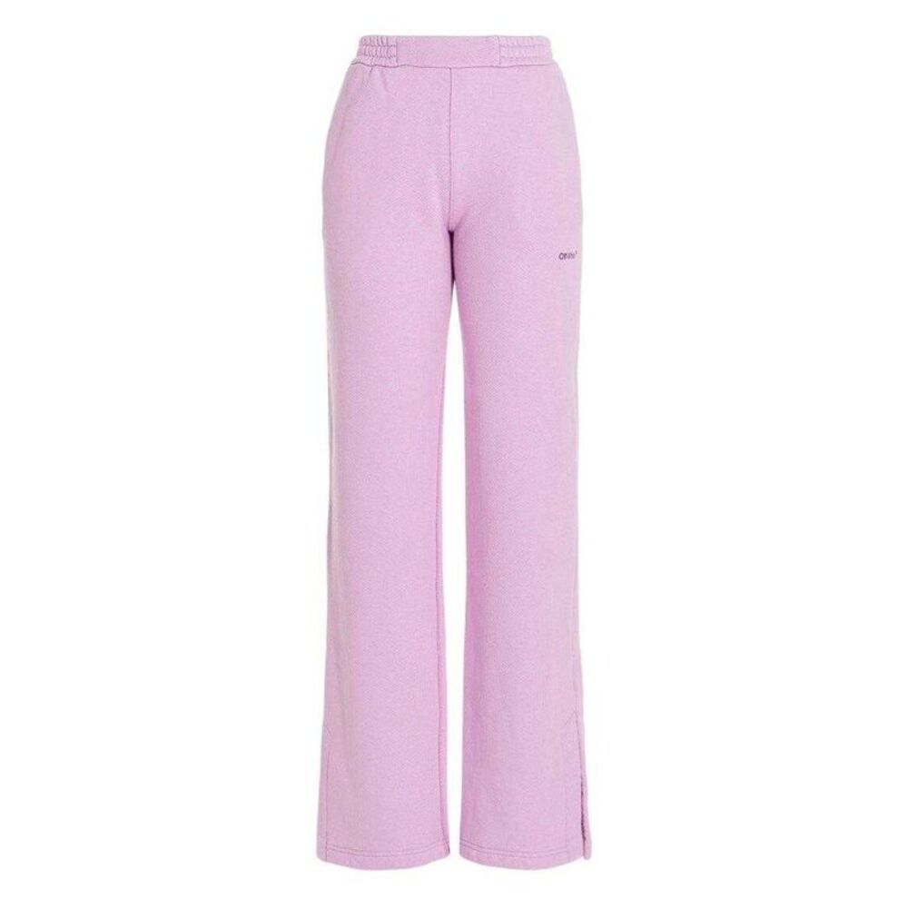 Off White Unisex Adult Tapered Leg Sweatpants / Lilac